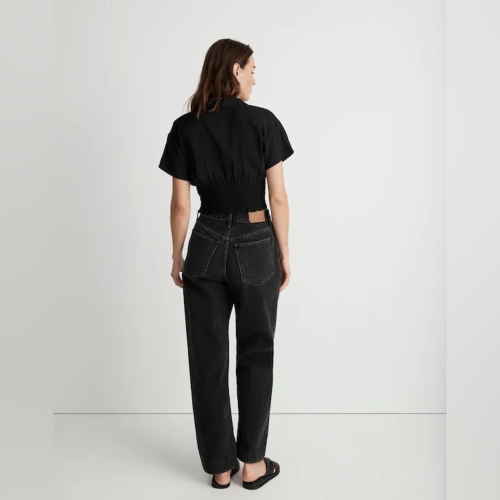 Madewell Drapey Banded-Bottom Button-Down Top - Picture 7 of 9